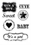 Stamps - Vintage baby text
