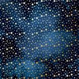 Lapa ar folijas zīmējumu - Golden stars Night garden