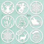 Chipboard - Christmas circles