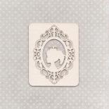 Chipboard -Princess in frame