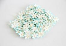 Tiny flowers - Turquoise / White