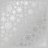 Lapa ar folijas zīmējumu - Silver Snowflakes Gray
