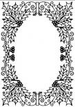 Embossing folder - Holly oval