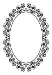 Embossing folder -  Oval frame roses