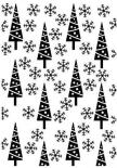 Embossing folder - Christmas pine-trees