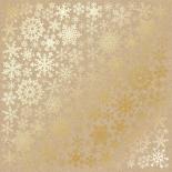 Lapa ar folijas zīmējumu - Golden Snowflakes Kraft