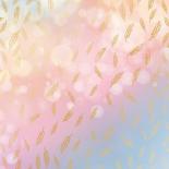 Lapa ar folijas zīmējumu - Golden Feather Bokeh