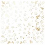 Lapa ar folijas zīmējumu - Golden Dill White