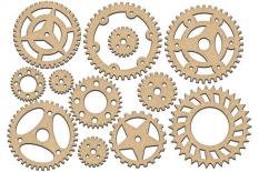 MDF chipboard - Gears