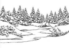 Embossing folder - Winter scene