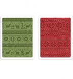 Embossing folder - Holiday Knit Set