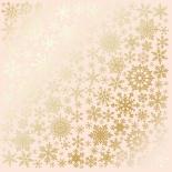 Lapa ar folijas zīmējumu - Golden Snowflakes Beige