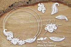 Chipboard - Fern round frame 