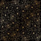 Lapa ar folijas zīmējumu - Golden Pion Black