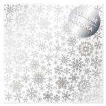 Pauspapīrs ar folija zīmējumu - Silver Snowflakes