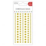 Adesive gems - Christmas star gold