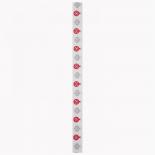 Ribbon 10mm - Red & Silver Baubles
