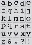 Stencil - Letters small