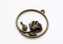 Charms - Rose in a Frame