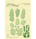 Cutting die - Holly leave, pine branches