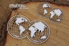 Chipboard - 2 globes