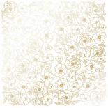 Lapa ar folijas zīmējumu - Golden Pion White