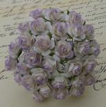 Roses 10mm - White/Soft Lilac