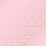 Lapa ar foliju - Golden stars Pink 