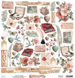 Fussy cutting elements - Love letters