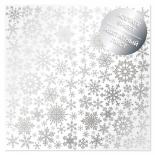 Acetāta lapa - Silver Snowflakes