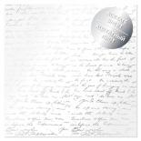 Acetate sheet - Silver Text