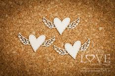 Chipboard - Heart with wings