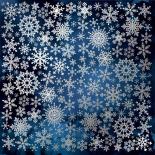 Lapa ar folijas zīmējumu - Silver Snowflakes Night garden