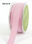 Ribbon - Twill/Chevron Stripes  (Mauve)
