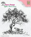 Штамп - Tree with bench