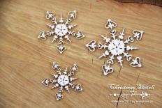Čipbords - 3 snowflakes