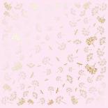 Lapa ar folijas zīmējumu - Golden Dill Light pink
