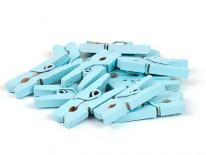 Wooden clips - blue