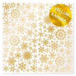 Pauspapīrs ar folija zīmējumu - Golden Snowflakes