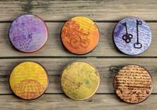 Fair buttons - Vintage background