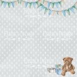 Papīrs 30x30cm Shabby baby boy redesign