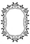 Embossing folder -  Oval holly frame