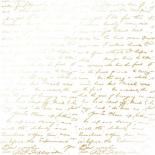 Lapa ar folija zīmējumu - Golden Text White	