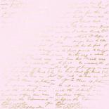 Lapa ar foliju - Golden Text Light pink