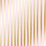 Lapa ar folija zīmējumu - Golden Stripes Light pink