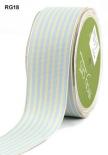 Ribbon - Blue/Ivory stripes