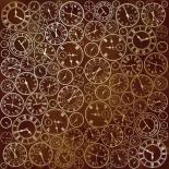 Lapa ar foliju - Golden Clocks Brown