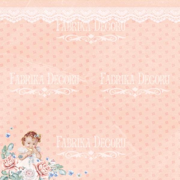 Papīrs 30x30cm Shabby baby girl redesign 1