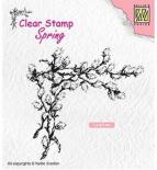 Stamp - Corner with willow catkins