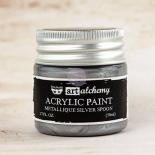 Metallique Acrylic Paint - Silver Spoon